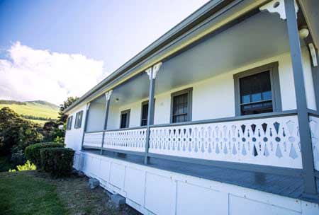 Front porch of the Wai'aka house on the HPA campus